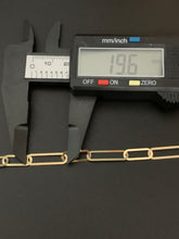 Load image into Gallery viewer, New Real 18K Japan Gold Paperclips Chain Link Necklace 18" - Rafant