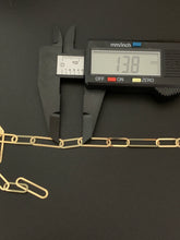 Load image into Gallery viewer, New Real 18K Japan Gold Paperclips Chain Link Necklace 18" - Rafant