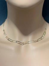 Load image into Gallery viewer, New Real 18K Japan Gold Paperclips Chain Link Necklace 18" - Rafant
