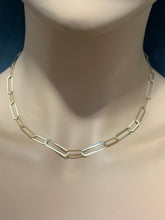 Load image into Gallery viewer, New Real 18K Japan Gold Paperclips Chain Link Necklace 18" - Rafant