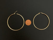 Load image into Gallery viewer, New Real 18K Saudi Gold Hoops Loops Earrings Large 3.42 grams Item#278 - Rafant