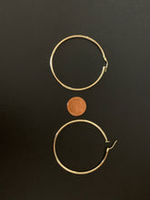 Load image into Gallery viewer, New Real 18K Saudi Gold Hoops Loops Earrings Large 3.42 grams Item#278 - Rafant