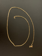 Load image into Gallery viewer, New Real 18K Saudi Gold Cable Chain Necklace 18" Lightweight Dainty - Rafant
