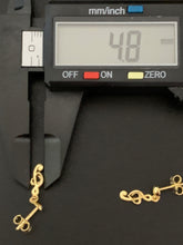 Load image into Gallery viewer, 18K Gold Music Note Stud Dangling Earrings - Rafant