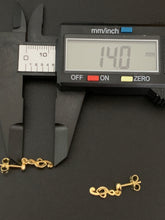 Load image into Gallery viewer, 18K Gold Music Note Stud Dangling Earrings - Rafant