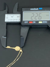 Load image into Gallery viewer, New Real 18K Saudi Gold Necklace Box Chain 19.75" with Key Pendant Item#287 - Rafant