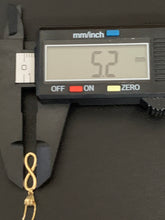 Load image into Gallery viewer, New Real 18K Saudi Gold Necklace Box Chain 19.50" w/ Infinity Pendant - Rafant