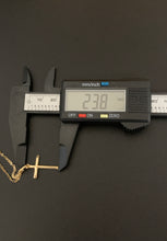 Load image into Gallery viewer, New Real 18K Saudi Gold Necklace Cable Link Chain 19.50" w/ Cross Pendant - Rafant