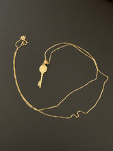 Load image into Gallery viewer, New Real 18K Saudi Gold Necklace Box Chain 19.75" with Key Pendant Item#287 - Rafant