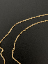 Load image into Gallery viewer, New Real 18K Saudi Gold Rope Chain 15.50" w/ Defects Kinks - Rafant