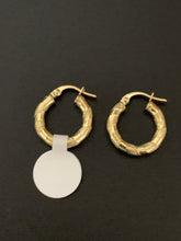 Load image into Gallery viewer, New Real 18k Saudi Gold Hoops Loops Earrings Small Item#291 - Rafant