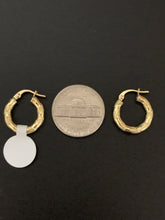Load image into Gallery viewer, New Real 18k Saudi Gold Hoops Loops Earrings Small Item#291 - Rafant