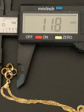 Load image into Gallery viewer, 18K Gold Necklace Chain 15.75 inches Flower Pendant - Rafant