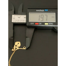 Load image into Gallery viewer, 18K Saudi Gold Necklace 17.75" Rolo Link Chain w/Heart Key Pendants Item 381 - Rafant