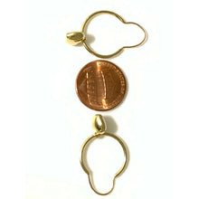 Load image into Gallery viewer, New Authentic 18K Japan Gold Hoop Loops Heart Earrings Item12 - Rafant