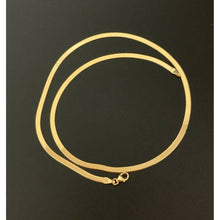 Load image into Gallery viewer, 18K Gold Chain Necklace Omega Herringbone 16" Real Saudi Gold - Rafant