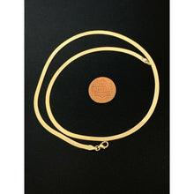 Load image into Gallery viewer, 18K Gold Chain Necklace Omega Herringbone 16" Real Saudi Gold - Rafant