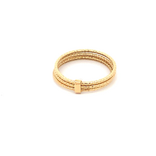 Load image into Gallery viewer, 18K Yellow Gold Ring Three Days Women Size 7 - Rafant