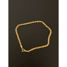 Load image into Gallery viewer, 18K Gold Bracelet Rope Chain Size 7.5 inches - Rafant