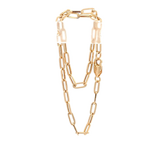 Load image into Gallery viewer, 18K Yellow Gold Bracelet Paperclips Size 7.5 inches - Rafant