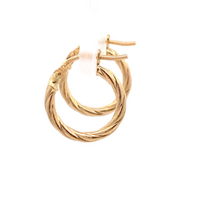 Load image into Gallery viewer, 18K Yellow Gold Earrings Hoops Small - Rafant