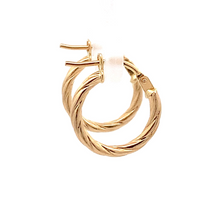 Load image into Gallery viewer, 18K Yellow Gold Earrings Hoops Small - Rafant