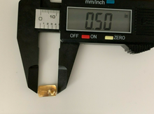 Load image into Gallery viewer, New Real Fine 18K Saudi Gold Stud Rectangular Frosted Earrings 1.56grams - Rafant