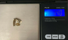 Load image into Gallery viewer, New Authentic 18K Saudi Gold Stud Two Tone White/Yellow Gold Earrings - Rafant