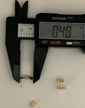 Load image into Gallery viewer, New Authentic 18K Saudi Gold Stud Two Tone White/Yellow Gold Earrings - Rafant