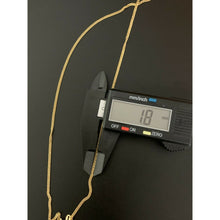 Load image into Gallery viewer, 18K Gold Chain Necklace Saudi Real Gold Curb 22" Lightweight Thin Dainty 2.70g - Rafant
