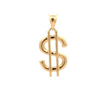 Load image into Gallery viewer, 18K Yellow Gold Pendant Dollar Sign Large 1.65 grams - Rafant