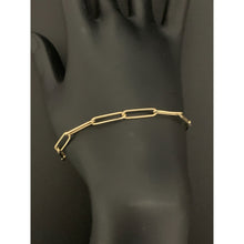 Load image into Gallery viewer, 18K Gold Bracelet Paperclips Link 7.5" - Rafant