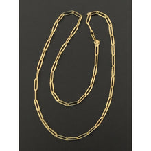Load image into Gallery viewer, 18K Gold Necklace Paperclips Link 18 inches 3.22grams - Rafant