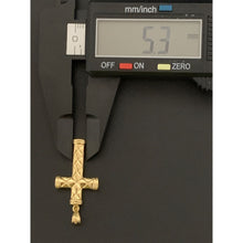 Load image into Gallery viewer, 18K Gold Pendant Cross Tricolor White Yellow Rose Gold 1.59 grams - Rafant