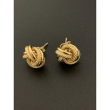 Load image into Gallery viewer, 18K Gold Earrings Stud Knot 2.15 grams - Rafant