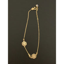 Load image into Gallery viewer, 18K Gold Bracelet Flower Beads Charm 7 inches plus one inch Extension 1.53grams - Rafant