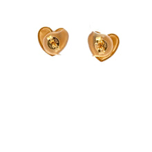 Load image into Gallery viewer, 18K Gold Earrings Stud Heart Tricolor 1.46 grams - Rafant