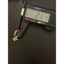 Load image into Gallery viewer, 18K Gold Earrings Hoops Loops With Heart Charm Small 2.52 grams - Rafant