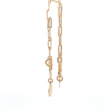 Load image into Gallery viewer, 18K Yellow Gold Bracelet Paperclip Heart 7.5 inches 2.32 grams - Rafant