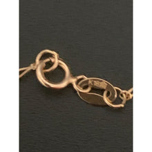 Load image into Gallery viewer, 18K Gold Necklace Chain Evil Eye Cubic Zirconia 16 inches Rose Gold 1.83 grams - Rafant