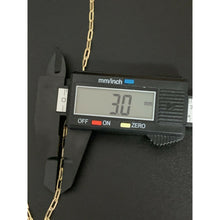 Load image into Gallery viewer, 18K Saudi Gold Paperclips Chain Link Necklace 15.75" - Rafant