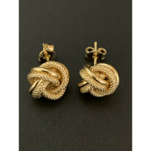Load image into Gallery viewer, 18K Saudi Gold Knot Stud Earrings 2.28 grams - Rafant