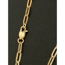 Load image into Gallery viewer, 18K Saudi Gold Paperclips Chain Link Necklace 15.75" - Rafant