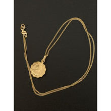 Load image into Gallery viewer, 18K Gold Necklace Chain 17.75" with Jesus Christ Pendant 1.91 grams - Rafant