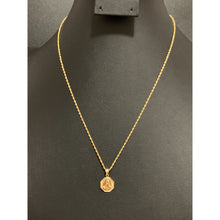 Load image into Gallery viewer, 18K Gold Necklace Chain 18.25 inches with Sacred Heart Mother Mary Jesus Pendant 1.95 grams - Rafant