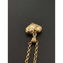 Load image into Gallery viewer, 18K Gold Bracelet Rolo 7.5 inches with Puffed Heart Charm 1.76 grams - Rafant