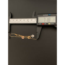 Load image into Gallery viewer, 18K Gold Earrings Dangle Threader Hearts 3.03 grams Tricolor - Rafant