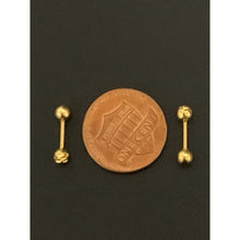 Load image into Gallery viewer, 18K Gold Earrings Balls Stud Very Tiny 0.73 grams - Rafant
