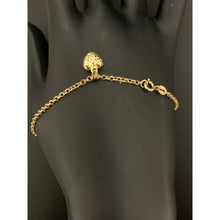 Load image into Gallery viewer, 18K Gold Bracelet Rolo Chain 7.5 inches with Puffed Heart Charm 1.51 grams - Rafant