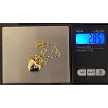 Load image into Gallery viewer, 18K Gold Necklace Chain 17.75 inches with Heart Pendant 2.85 grams - Rafant